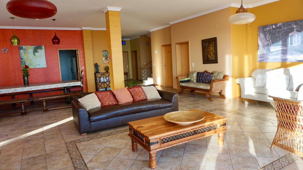 relax in our spacious open-plan living area